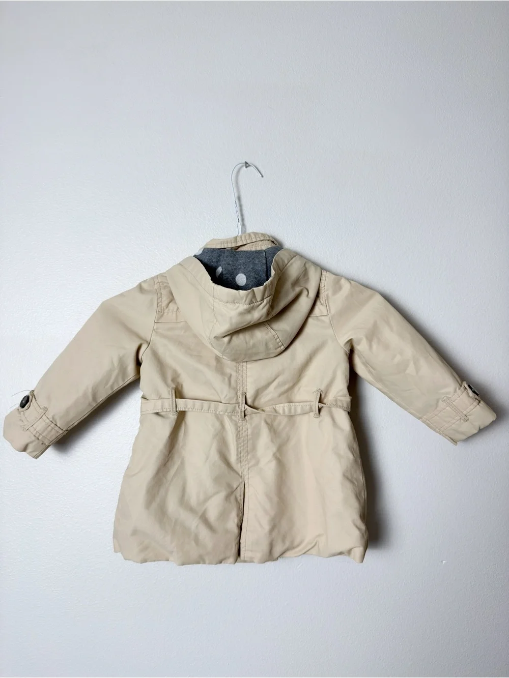 Zara Babygirl Tan Trench Coat Lined 12/18 Months